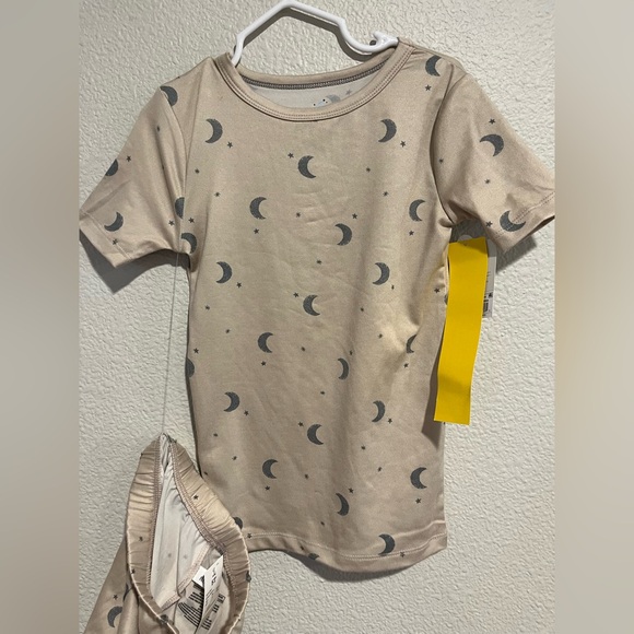 Cloud Island Toddler Moon & Stars Two Piece Pajama Set Tan Oeko Tex Size 5T - Picture 7 of 8